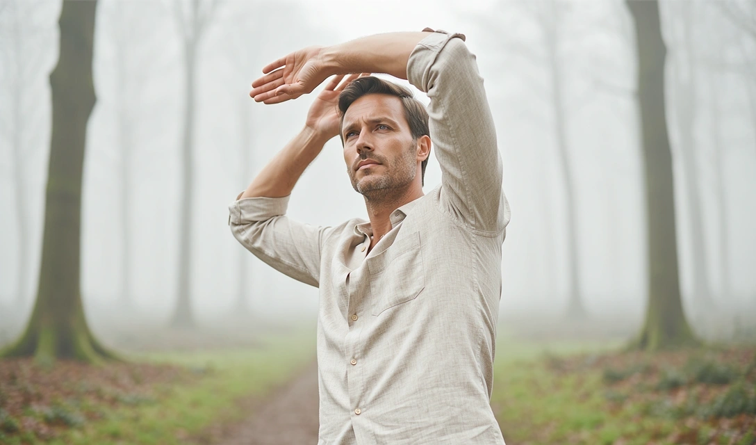 Équilibre corporel en extérieur