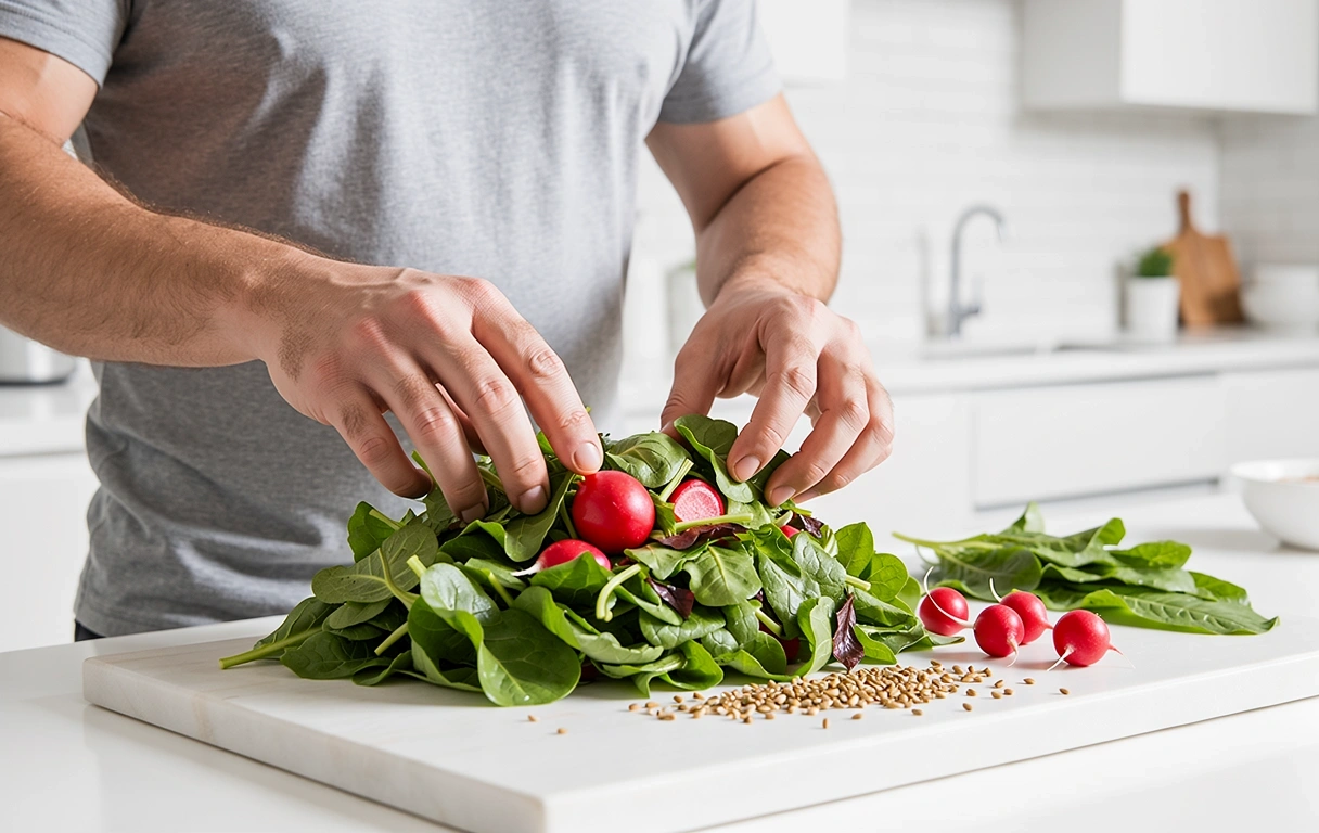 Préparation de repas sains